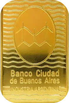 Lingote de oro Banco Ciudad
