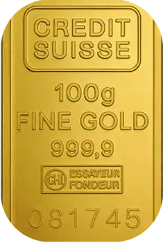 Lingote de oro Credit Suisse